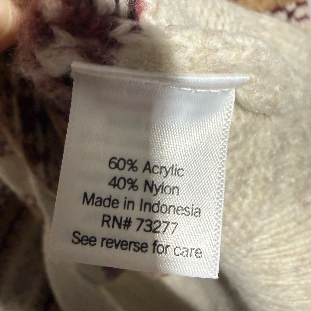 Women’s Croft & Barrow Fair Isle Soft Acrylic Blend Sweater, Size Small - Picture 7 of 7